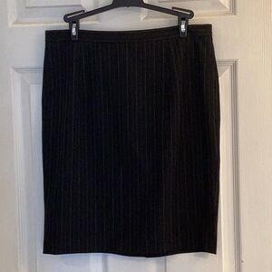 Michael Kors Black Pinstriped Skirt